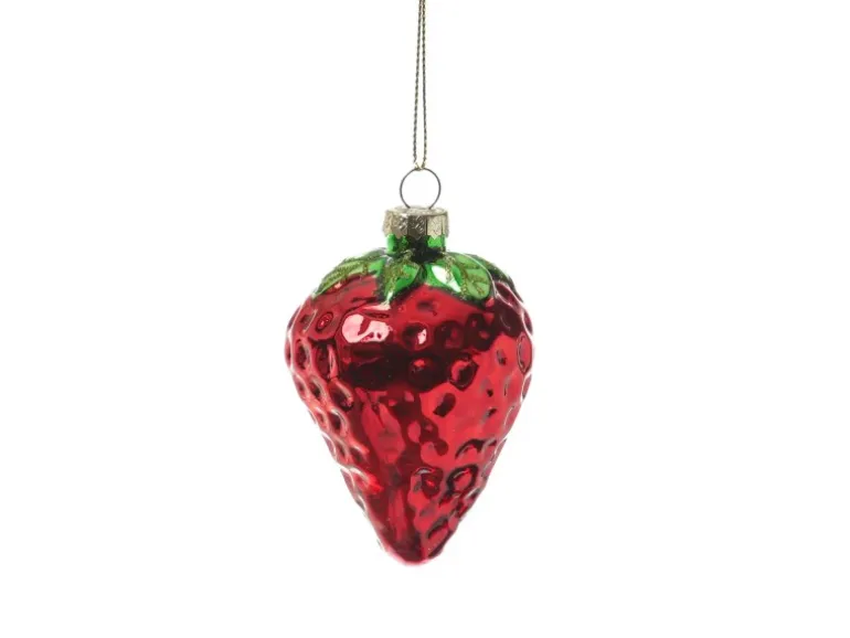 Marelida Weihnachtsbaumschmuck Ananas Erdbeere Glas Christbaumschmuck Obst Frucht