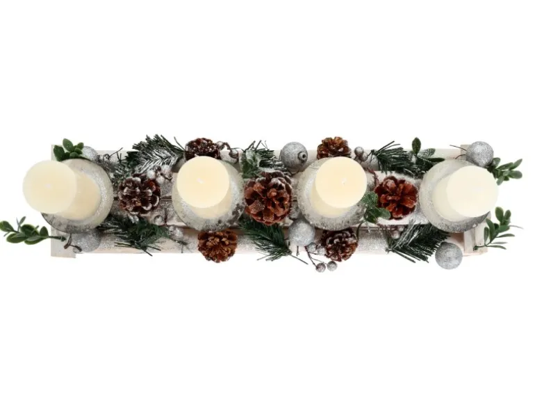 MCW Adventsgesteck M12 mit Kerzen