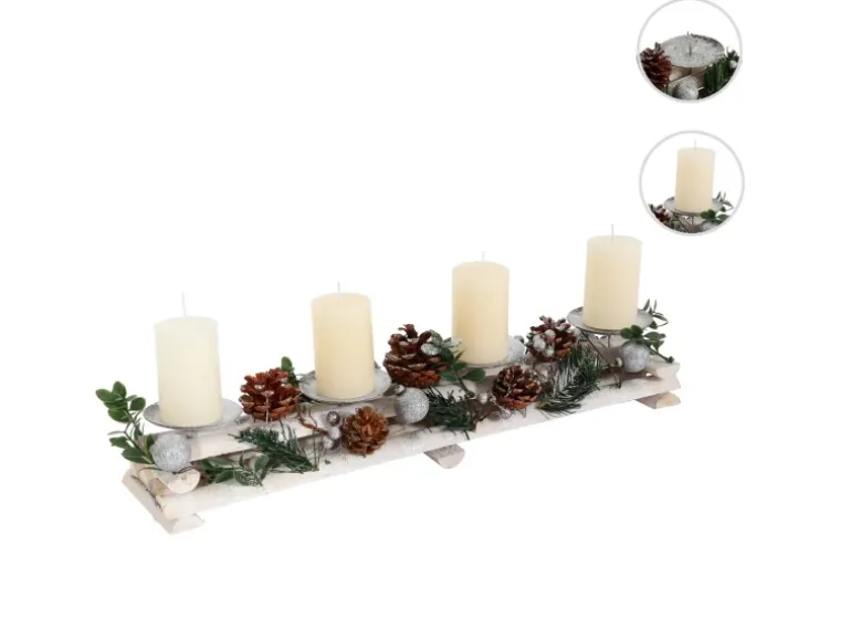 MCW Adventsgesteck M12 mit Kerzen