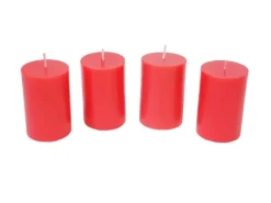 MCW Adventskranz H49 Holz Inkl. 4x Kerzen Rot