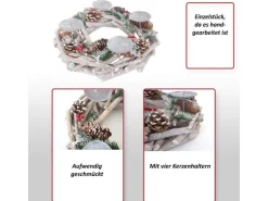 MCW Adventskranz Rund Holz Ø 35cm ohne Kerzen