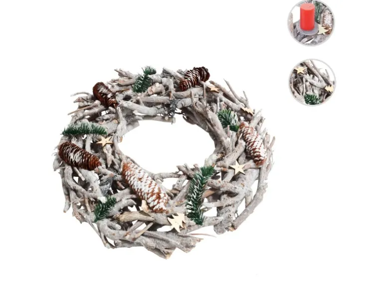 MCW Adventskranz XXL Rund ohne Kerzen Und Halterungen