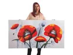 MCW Ölgemälde Roter Mohn Handgemalt