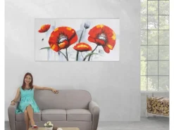 MCW Ölgemälde Roter Mohn Handgemalt
