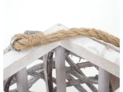 MCW Windlicht 40cm Holz Glaseinsatz