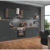 Menke Küchenzeile Artisan Classic 280 cm Graphit Artisan-Eiche Nachbildung