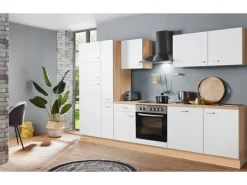 Menke Küchenzeile Artisan Classic 310 cm Weiß-Artisan Eiche Nachbildung