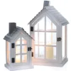 Metall-Laterne 32,5 cm x 47 cm 2er Set Weiß