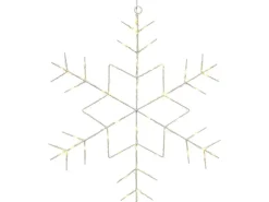 Metall-Schneeflocke 44 cm Weiß-Transparent