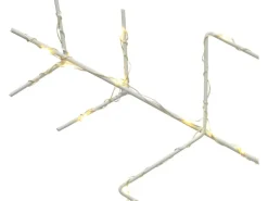 Metall-Schneeflocke 44 cm Weiß-Transparent