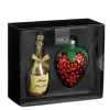 Mica Decorations Dekoration Ornament Champagne Flasche Rot 2 Stück