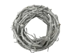 Mica Decorations Kranz Basteldekoration Ø 20 cm x 5 cm Weiß