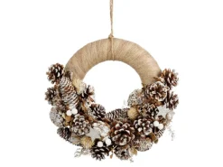 Mica Decorations Kranz Declan 9 cm x Ø 34 cm Weiß