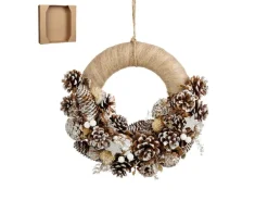 Mica Decorations Kranz Declan 9 cm x Ø 34 cm Weiß