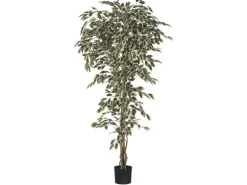 Mica Decorations Kunstbaum Ficus Ø 100 cm x 210 cm Grün-Weiß