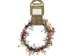 Mini-Sternchen-Girlande aus Draht 270 cm Mehrfarbig