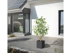 ML-Design Künstliche Eukalyptus 150cm Groß Kunstpflanze Naturholzstamm