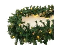 Mojawo 35 LED Girlande Beleuchtet Tannengirlande Lichterkette 270 cm Batterie Außen