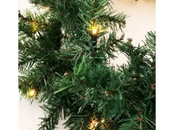 Mojawo 35 LED Girlande Beleuchtet Tannengirlande Lichterkette 270 cm Batterie Außen