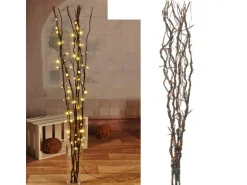 Mojawo Lichterzweige mit 80 LEDs Braun Beleuchtung Lichterkette Leuchtzweig Dekoration Lichter Zweig