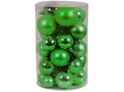 Mojawo 30tlg Christbaumkugeln Weihnachtskugeln Schmuckkugeln Baumschmuck Limegrün 4 5 6 7cm