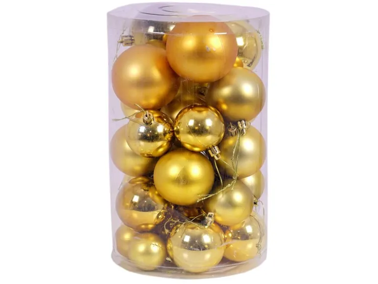 Mojawo 30tlg Christbaumkugeln Weihnachtskugeln Schmuckkugeln Baumschmuck Gold 4 5 6 7cm