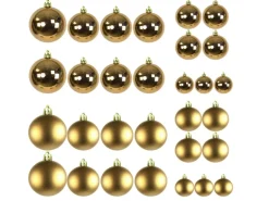 Mojawo 30tlg Christbaumkugeln Weihnachtskugeln Schmuckkugeln Baumschmuck Gold 4 5 6 7cm