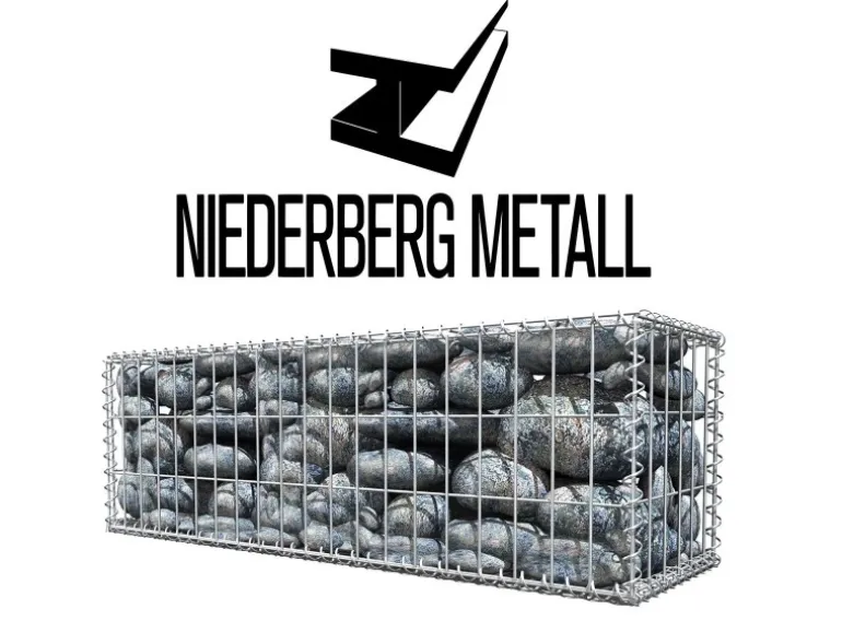 Niederberg Metall Gabione 100 x 30 x 30 cm - Maschenweite 5 x 10 cm