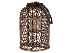 Näve Dekoleuchte-Solar-LED-Kerze Korbinian Braun Ø 27 cm x 38 cm