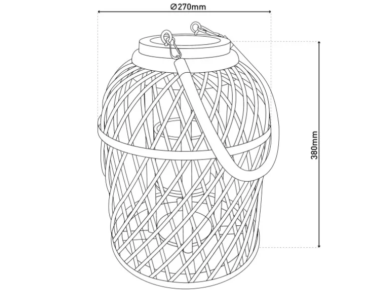 Näve Dekoleuchte-Solar-LED-Kerze Korbinian Braun Ø 27 cm x 38 cm