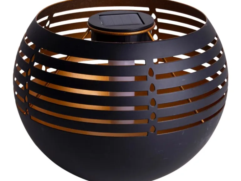 Näve LED Deko Solar Tischleuchte 16 cm Lichtfarbe Warmweiß mit Flammeneffekt