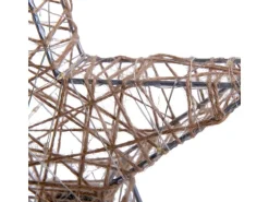 Näve LED Weihnachtsdeko Metallstern Natur 2er-Set