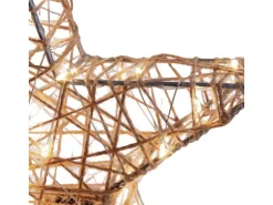 Näve LED Weihnachtsdeko Metallstern Natur 2er-Set