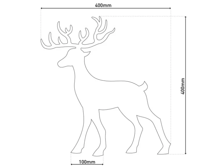 Näve LED Weihnachtsdeko Rentier Natur
