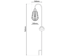 Näve LED-Deko-Solar-Erdspieß Gitti Alt-Messing 76,5 cm x 16 cm x 10,5 cm 2er-Set