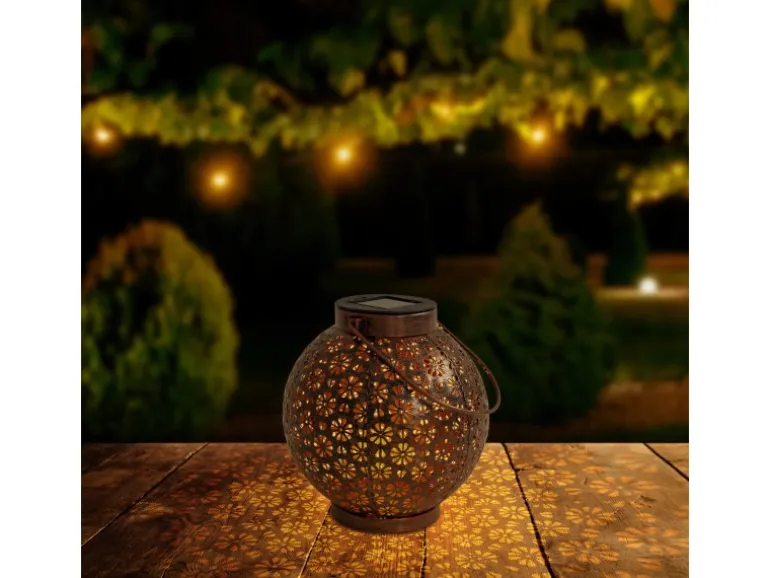 Näve LED-Deko-Solarleuchte Bronze 2er-Set 18 cm