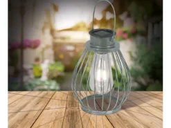 Näve LED-Deko-Solarleuchte IP44 Silber 21,5 cm