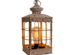 Näve LED-Deko-Solarleuchte Laterne 31,5 cm Antik Weiß mit Aufhängemöglichkeit