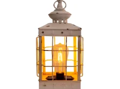 Näve LED-Deko-Solarleuchte Laterne 31,5 cm Antik Weiß mit Aufhängemöglichkeit