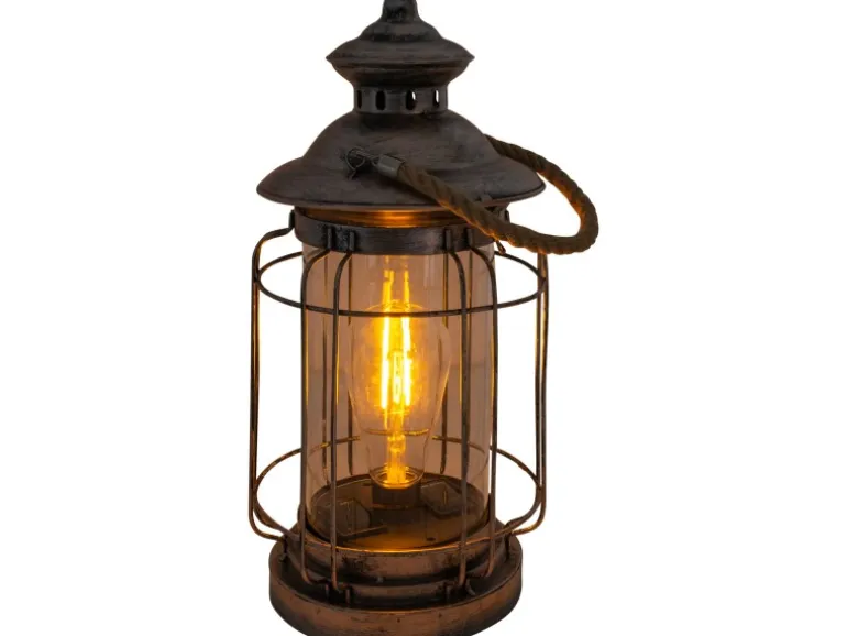 Näve LED-Deko-Solarleuchte Laterne 35 cm Kupfer mit Aufhängemöglichkeit