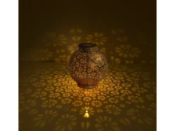 Näve LED-Deko-Solarleuchte Silber 2er-Set 18 cm