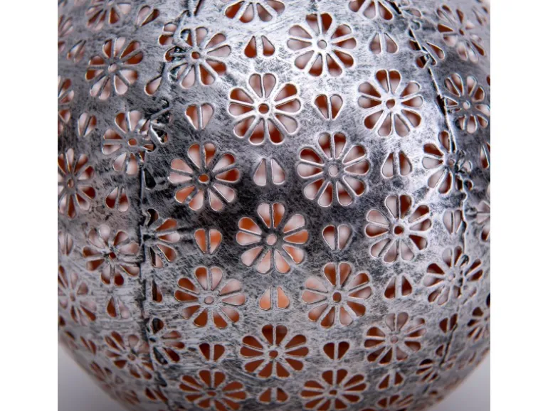 Näve LED-Deko-Solarleuchte Silber 2er-Set 18 cm