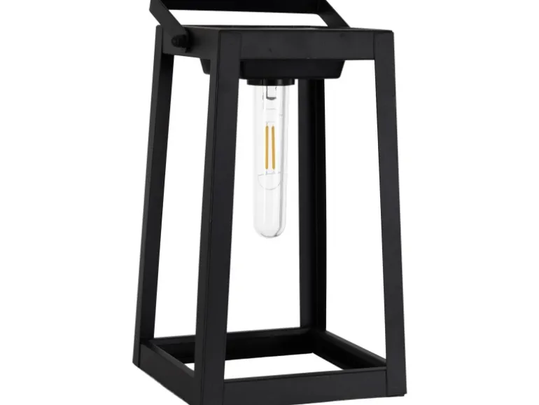 Näve LED-Deko-Solarleuchte Schwarz mit Aufhängung 25,5 cm