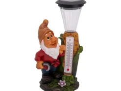 Näve LED-Deko-Solarleuchte Zwerg mit Thermostat 26 cm