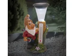 Näve LED-Deko-Solarleuchte Zwerg mit Thermostat 26 cm