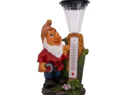 Näve LED-Deko-Solarleuchte Zwerg mit Thermostat 26 cm