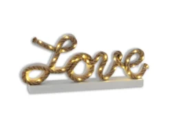 Näve LED-Deko-Tischleuchte Love Natur 20 cm x 45 cm x 5 cm