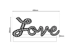 Näve LED-Deko-Tischleuchte Love Natur 20 cm x 45 cm x 5 cm