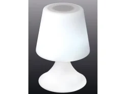 Näve LED-Deko-Tischleuchte mit Bluetooth Weiß rund