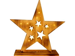 Näve LED-Holzstern 49 cm